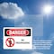 Signmission No Trespassing Danger Sign, Plastic, 10in W x 7in L, 2PK OS-2PACK-DS-P-710-L-1493 - alternate 2
